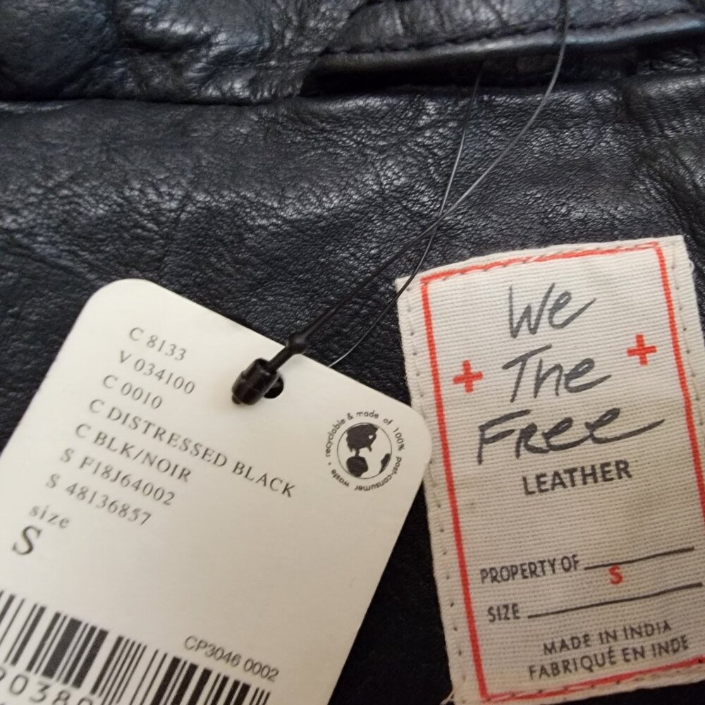 Free People Black Leather Moto Jacket - Picture 9 of 15